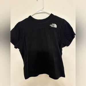 Black north face crop top